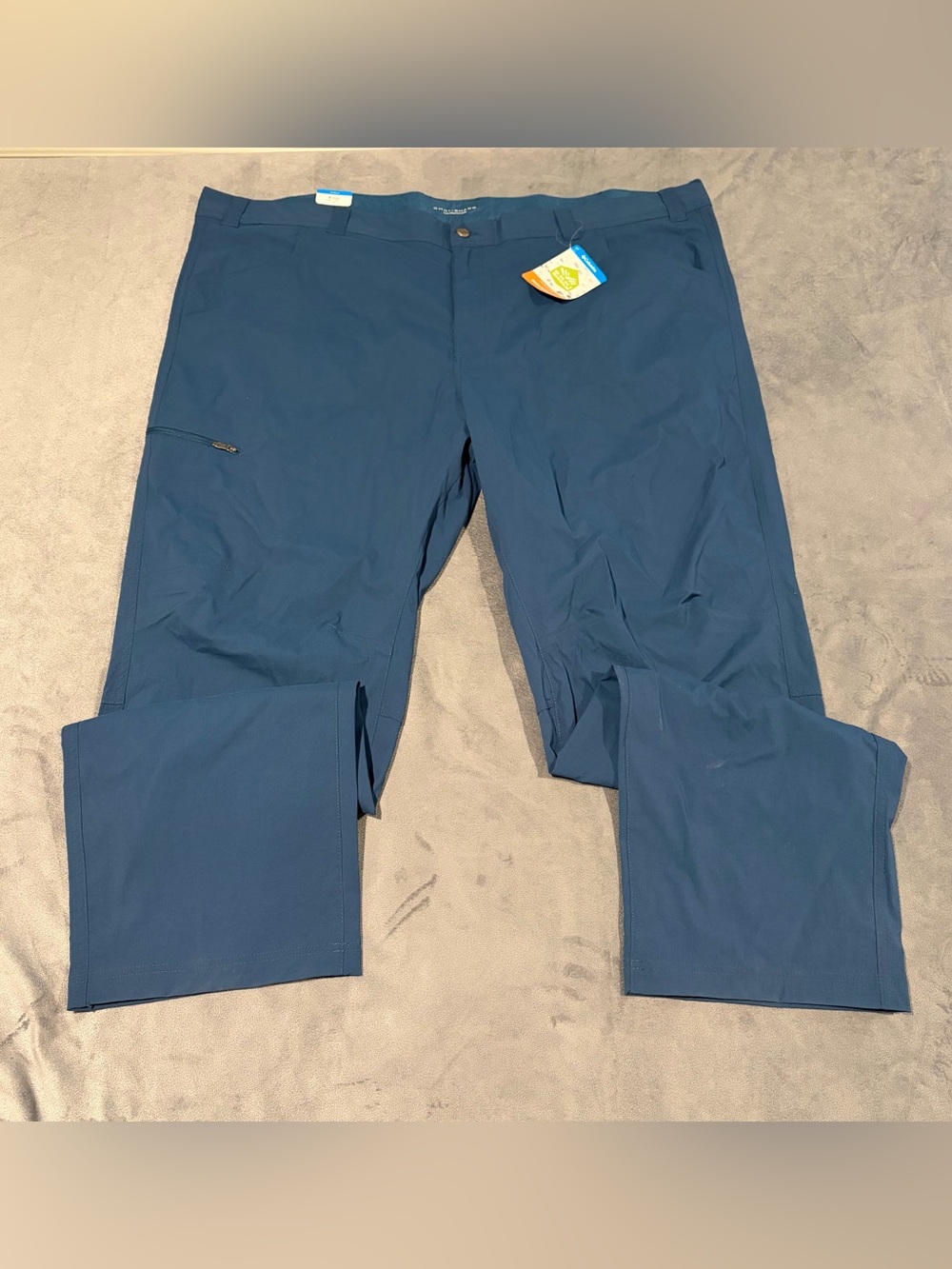 Columbia Silver Ridge Pants Mens 50x34 Blue Cargo Omnishield Utility